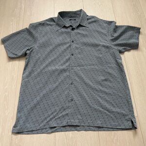3/$10 Alfani Gray Short Sleeve Button Down